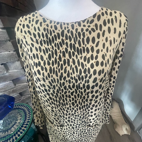 J. Crew Black and Cream Sheath Dress with Cuffed Sleeves - Picture 5 of 7